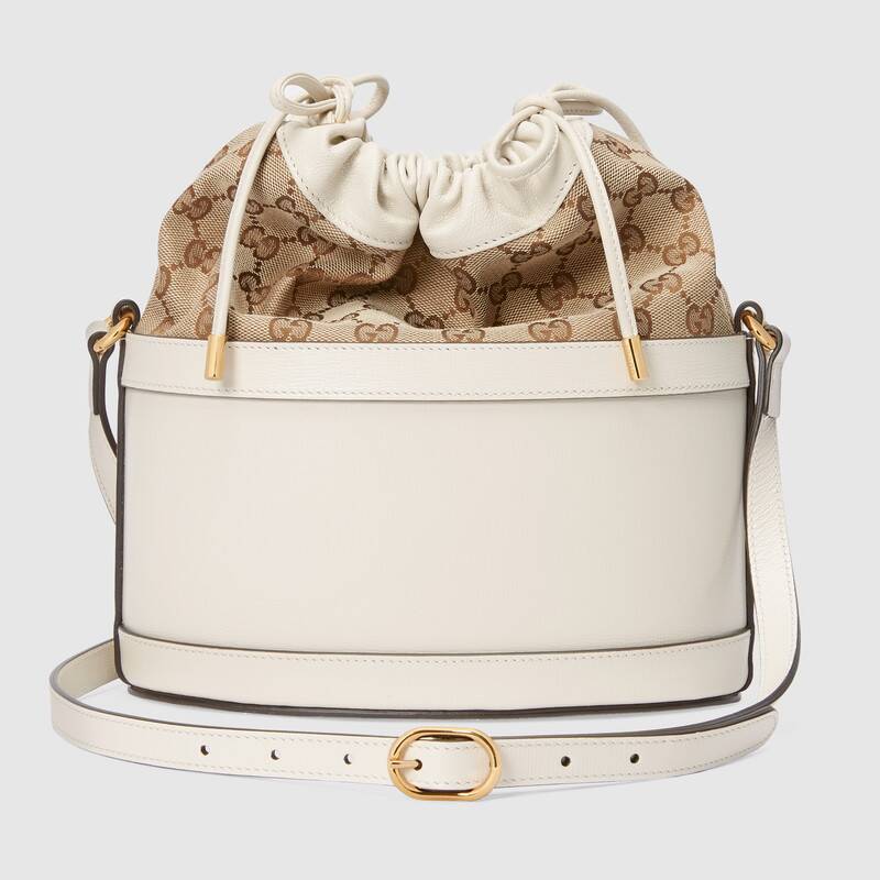 Gucci Horsebit 1955 Bucket Bag Shoulder Bag 602118 White